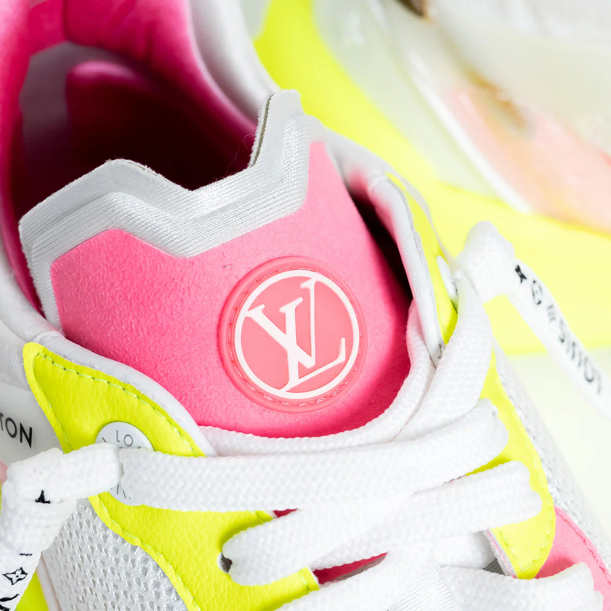 Bold Neon Technical Fabric Sneakers Size 38