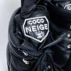 Coco Neige" Black Leather Winter Boots Size 38