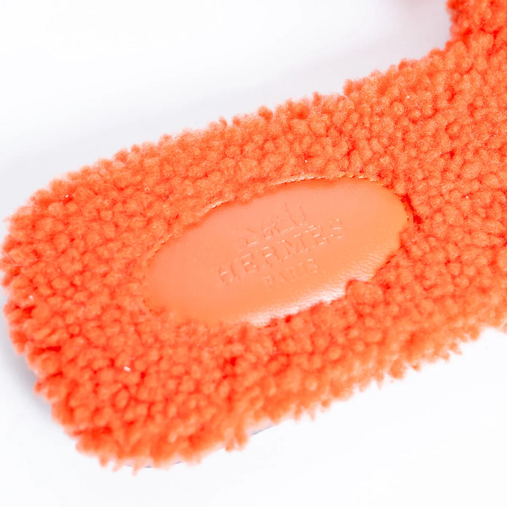 Orange Shearling Oran Sandals Size 39 Coeur Cult Core