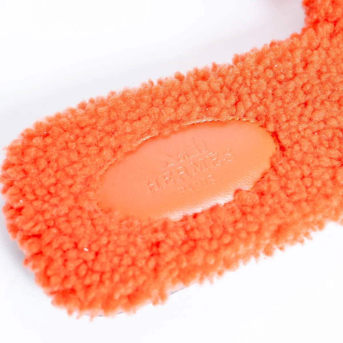 Orange Shearling Oran Sandals Size 39