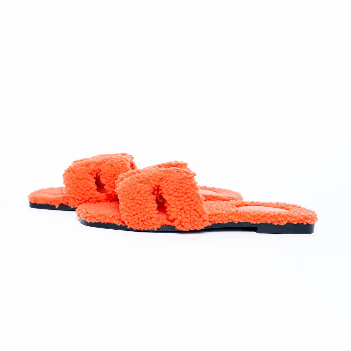 Orange Shearling Oran Sandals Size 39 Coeur Cult Core