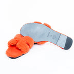 Orange Shearling Oran Sandals Size 39 Coeur Cult Core