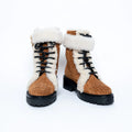 Monogram Lace Up Boots with Shearling Size 37 Coeur Cult Core