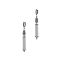 Mark Lash 18k White Gold Diamond Drop Earrings Coeur Cult Core