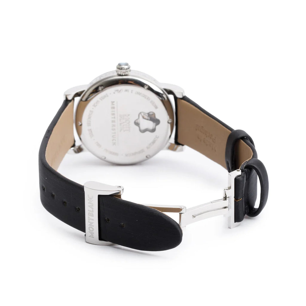 Stainless Steel Star Diamond Bezel Mother of Pearl Diamond Dial 36 MM Automatic Moonphase Watch 7109