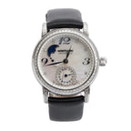Stainless Steel Star Diamond Bezel Mother of Pearl Diamond Dial 36 MM Automatic Moonphase Watch 7109