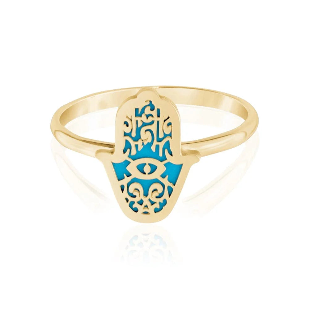 Gold Hamsa Ring Coeur Cult Core