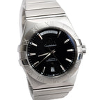 Stainless Steel Constellation Day-Date 38 MM Co-Axial Chronometer Automatic Watch Black Dial w/ Box &amp; Papers