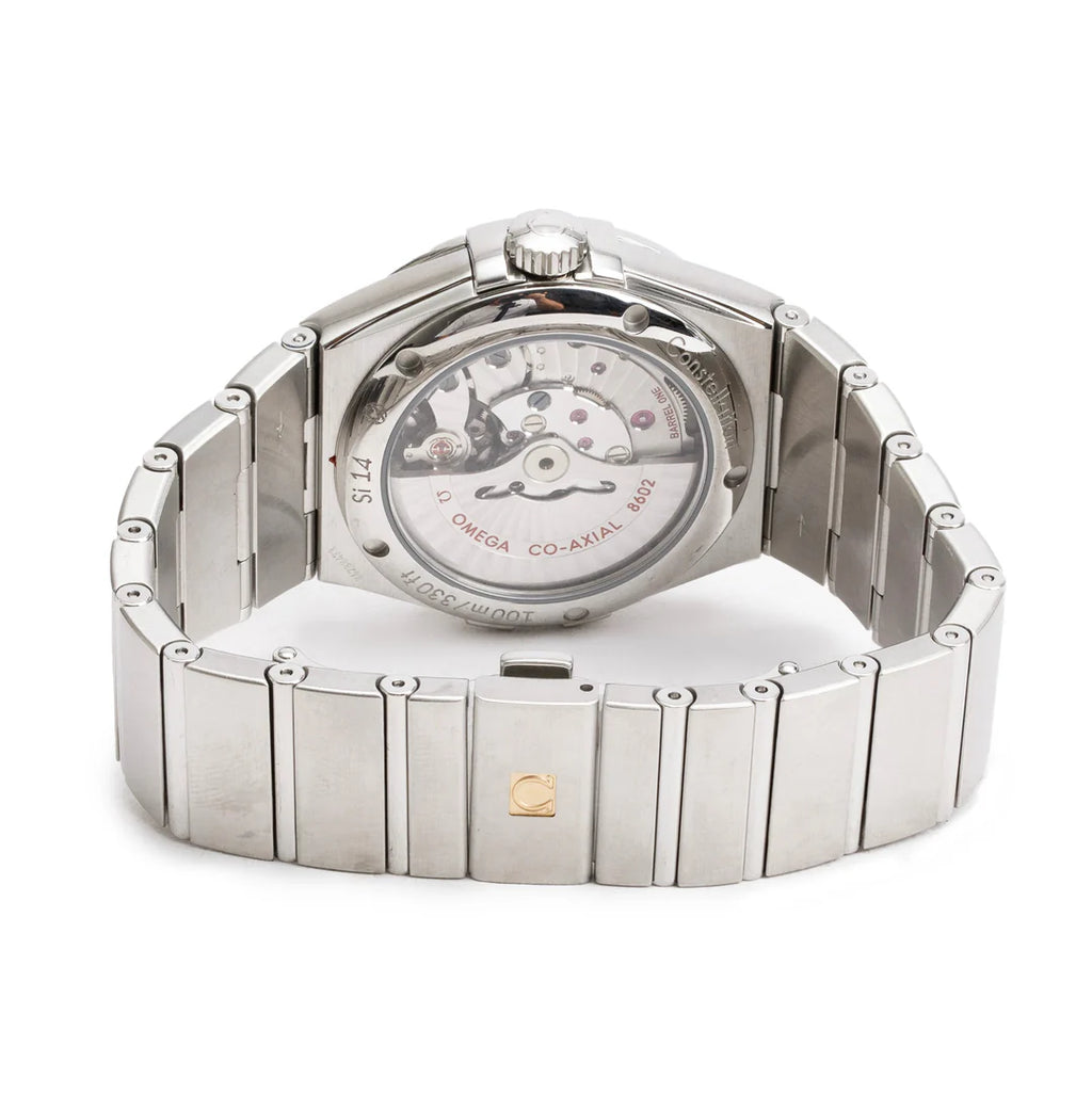 Stainless Steel Constellation Day-Date 38 MM Co-Axial Chronometer Automatic Watch Black Dial w/ Box &amp; Papers