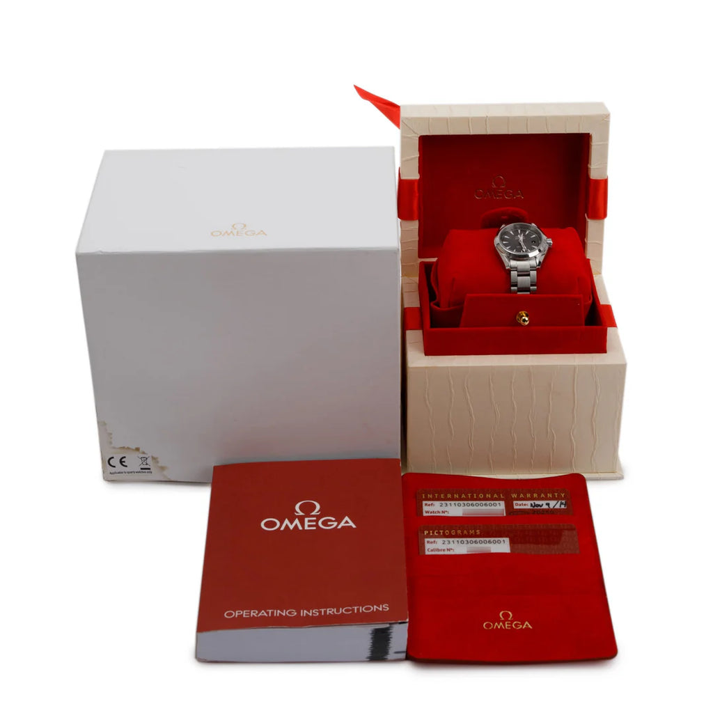 Stainless Steel Seamaster Aqua Terra 150M 30MM Quartz Watch w/ Box &amp; Papers
