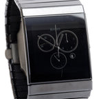 Black Ceramic Ceramica 35 MM Chronograph Quartz Watch w/ Box