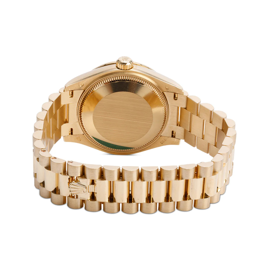 18k Yellow Gold Diamond Bezel Datejust 31 MM Watch Malachite Diamond Dial 278288RBR w/ Box &amp; Papers