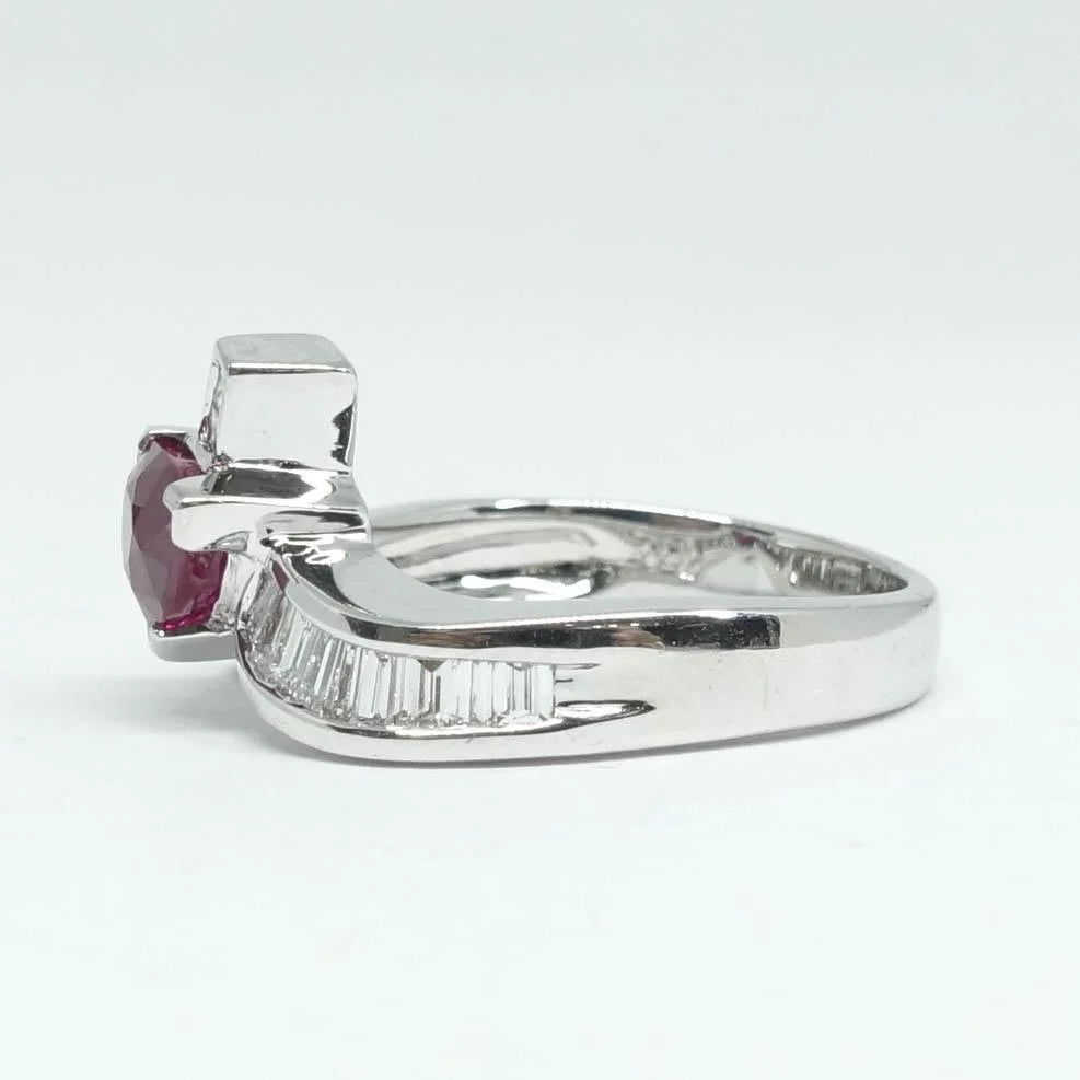 Ruby and Diamond Cocktail Ring