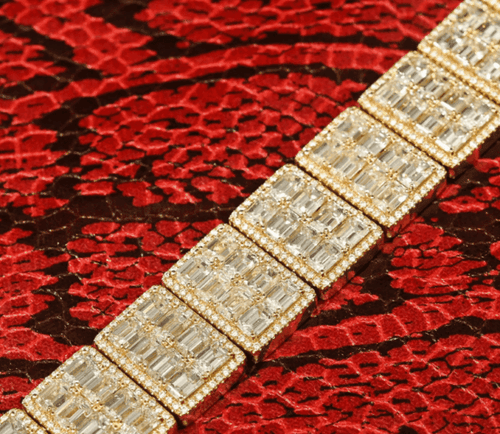 17mm Square Emerald Tennis Bracelet Coeur Cult Core