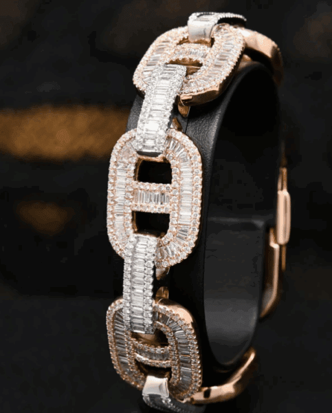 18mm Bracelet Gucci Baguette Rose 2 Tons Coeur Cult Core