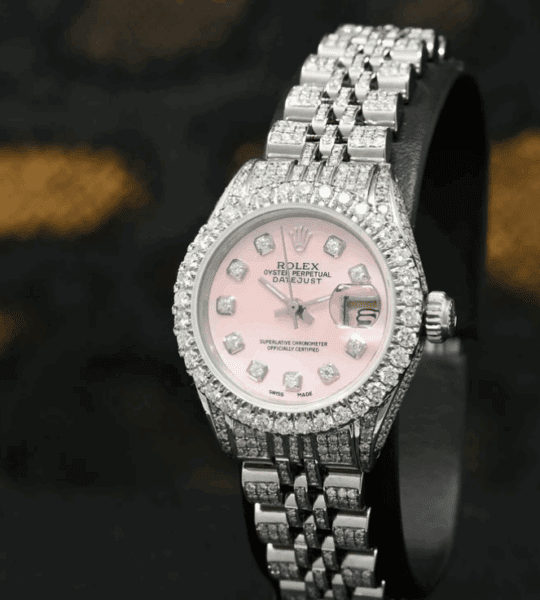 Rolex Datejust 26mm - Pink Stainless Iced Coeur Cult Core
