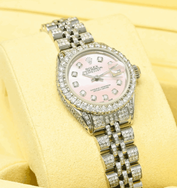 Rolex Datejust 26mm - Pink Stainless Iced Coeur Cult Core