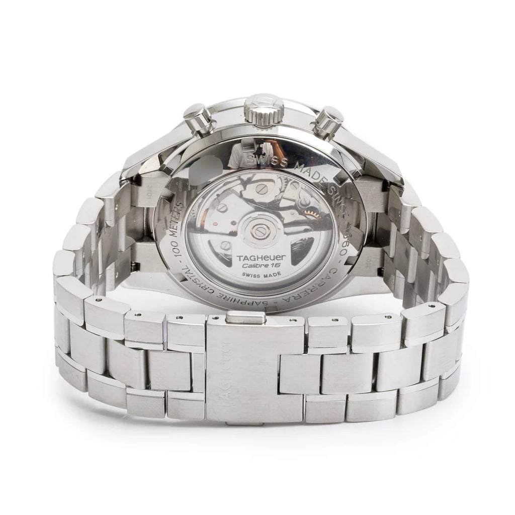 Stainless Steel Carrera Calibre 16 41 MM Automatic Chronograph Watch Brown Dial CV2013-3