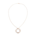 18k Rose Gold Atlas Open Circle Pendant Necklace w/ Box