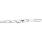 18k White Gold Medium Lock Pendant Necklace w/ Box