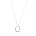 18k White Gold Medium Lock Pendant Necklace w/ Box