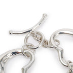 Elsa Peretti Sterling Silver Large 27 MM Open Heart Link Toggle Bracelet