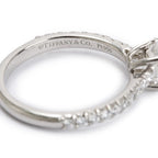 Platinum 0.37 ct. Princess Cut Diamond Novo Engagement Ring, Size 3.5 w/ Paperwork