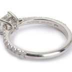 Platinum 0.37 ct. Princess Cut Diamond Novo Engagement Ring, Size 3.5 w/ Paperwork
