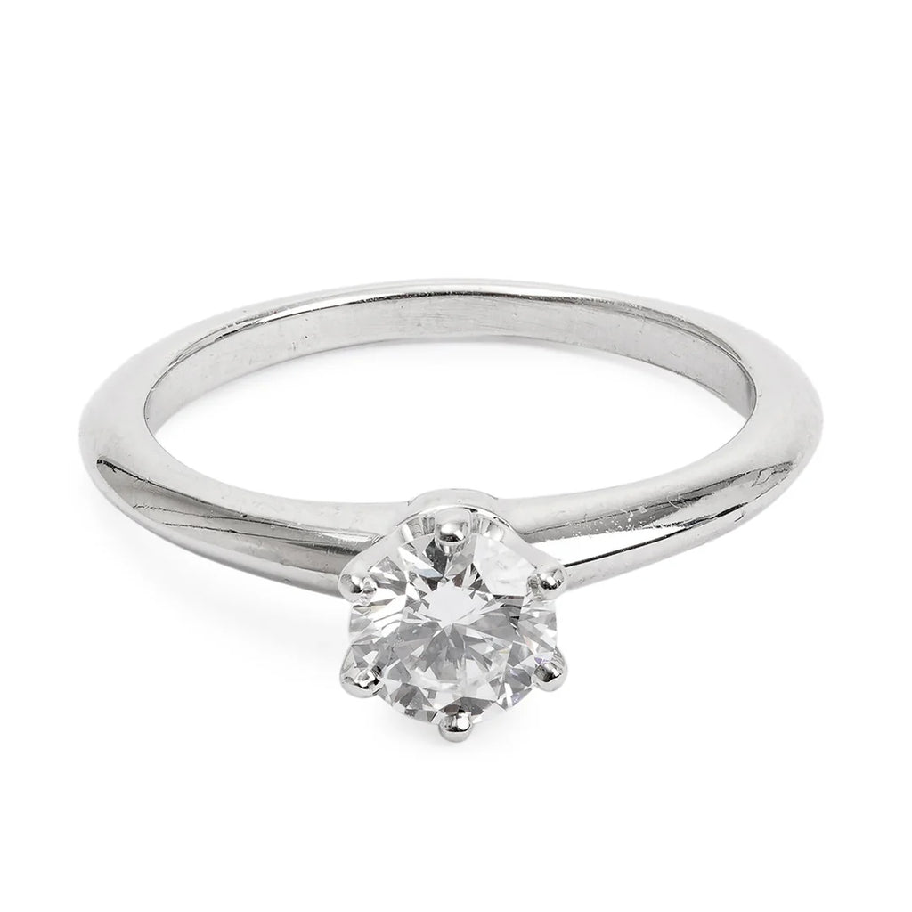 Platinum 0.46 ct. Diamond Solitaire Engagement Ring, Size 4.5