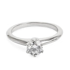 Platinum 0.46 ct. Diamond Solitaire Engagement Ring, Size 4.5