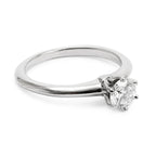 Platinum 0.46 ct. Diamond Solitaire Engagement Ring, Size 4.5