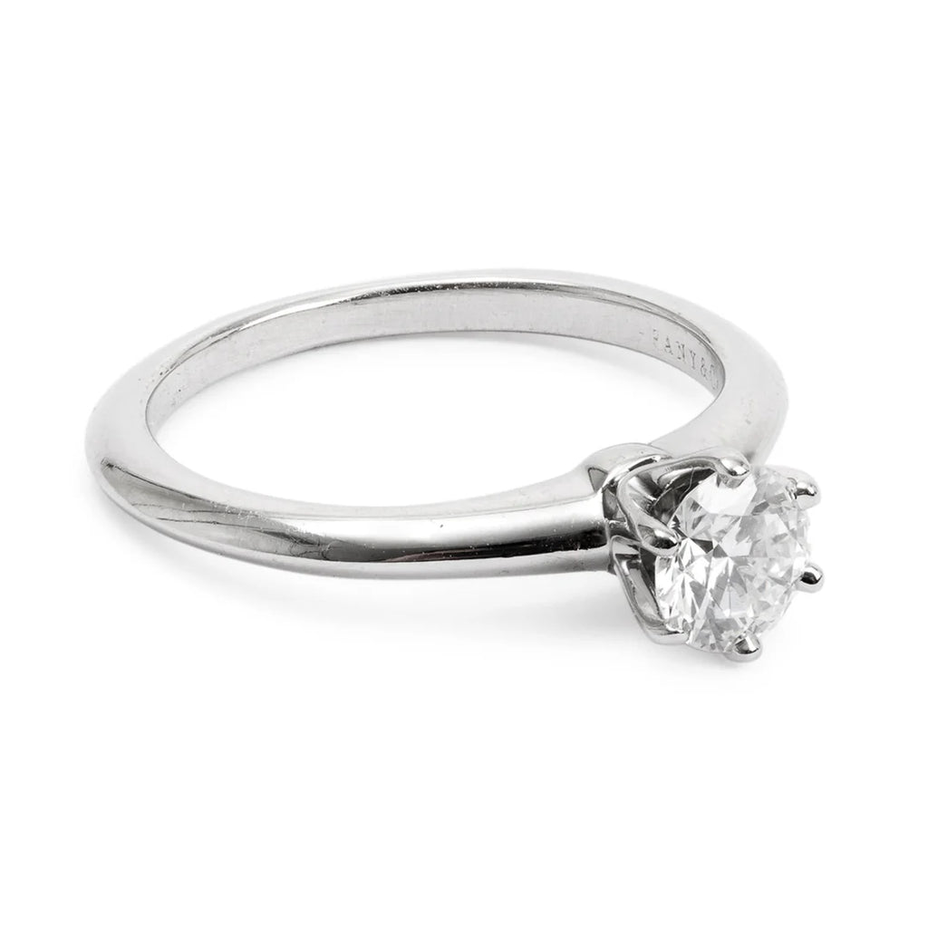 Platinum 0.46 ct. Diamond Solitaire Engagement Ring, Size 4.5