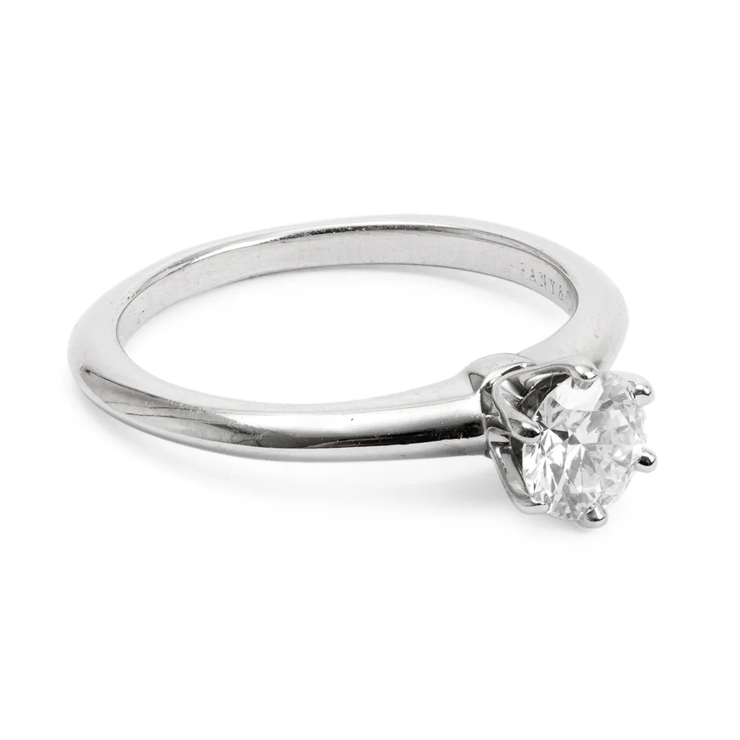 Platinum 0.46 ct. Diamond Solitaire Engagement Ring, Size 4.5