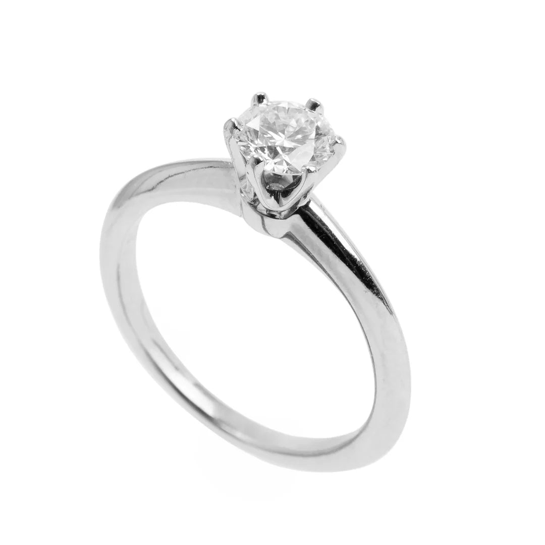 Platinum 0.46 ct. Diamond Solitaire Engagement Ring, Size 4.5
