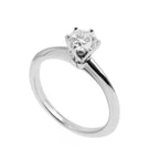 Platinum 0.46 ct. Diamond Solitaire Engagement Ring, Size 4.5