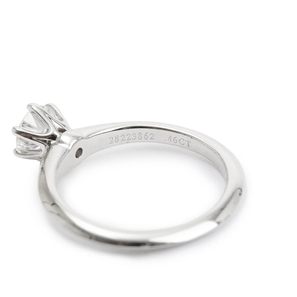 Platinum 0.46 ct. Diamond Solitaire Engagement Ring, Size 4.5