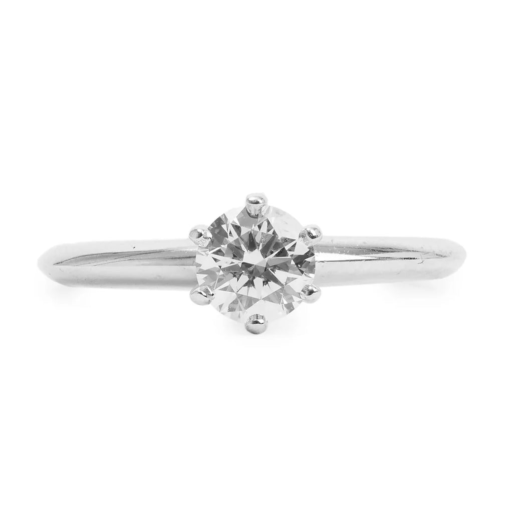 Platinum 0.46 ct. Diamond Solitaire Engagement Ring, Size 4.5