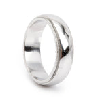 Platinum 6 MM Milgrain Wedding Band Ring, Size 8.5
