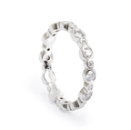 Platinum Diamond Jazz Eternity Band Ring, Size 4.75