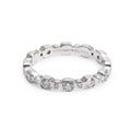Platinum Diamond Jazz Eternity Band Ring, Size 4.75