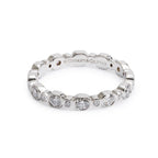 Platinum Diamond Jazz Eternity Band Ring, Size 4.75