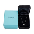 Platinum Diamond Mini Heart Pendant Necklace w/ Box