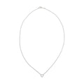 Platinum Diamond Mini Heart Pendant Necklace w/ Box