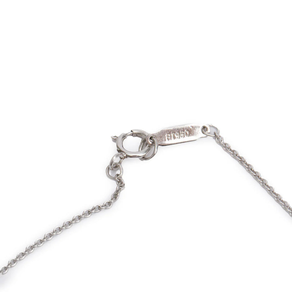 Platinum Diamond &amp; Pink Sapphire Mini Heart Pendant Necklace