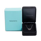 Platinum Diamond &amp; Pink Sapphire Mini Heart Pendant Necklace w/ Box