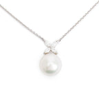 Platinum Victoria South Sea Pearl &amp; Diamond Pendant Necklace