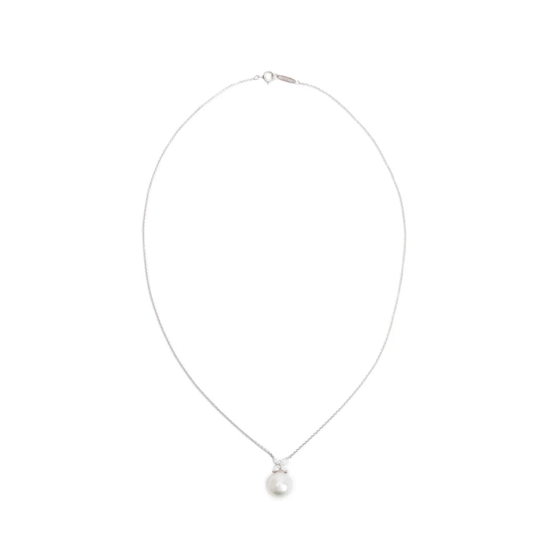 Platinum Victoria South Sea Pearl &amp; Diamond Pendant Necklace
