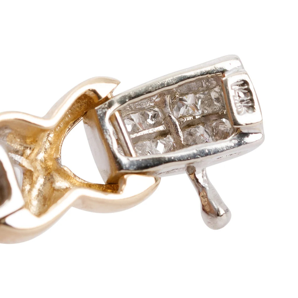 Two-Tone Diamond Tennis Bracelet Coeur Cult Core