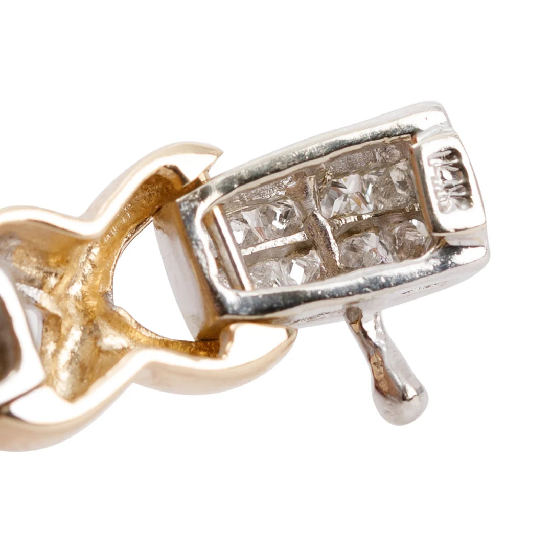 Two-Tone Diamond Tennis Bracelet Coeur Cult Core