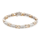 Two-Tone Diamond Tennis Bracelet Coeur Cult Core